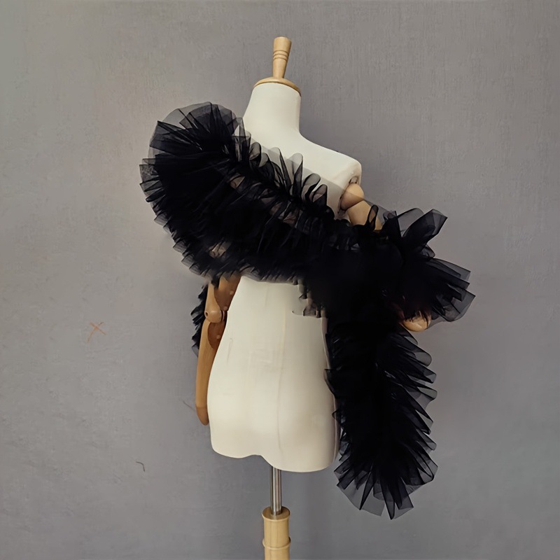 Zwarte pluizige gaas sjaal bru - Women Accessories Photos recensie en prijs
