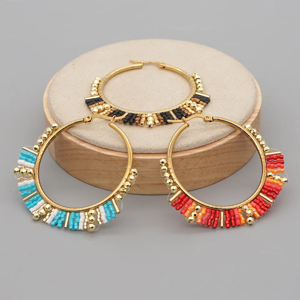 Grote Cirkel Oorbellen Hand Kr - Tassel Earrings Boho recensie en prijs
