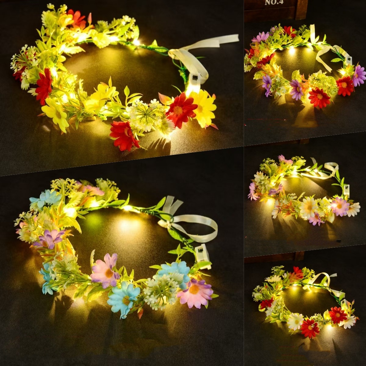 LED Lichtgevende Bloemenkrans  - Women Accessories Photos recensie en prijs