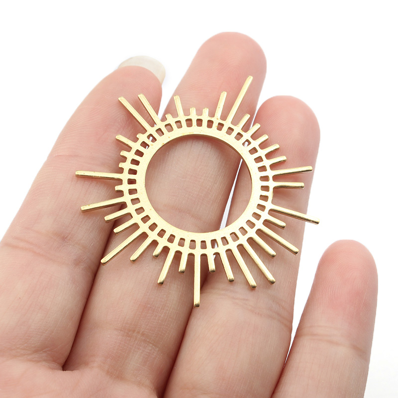 5 stks/partij Ruwe Messing Zon - Tassel Earrings Boho recensie en prijs