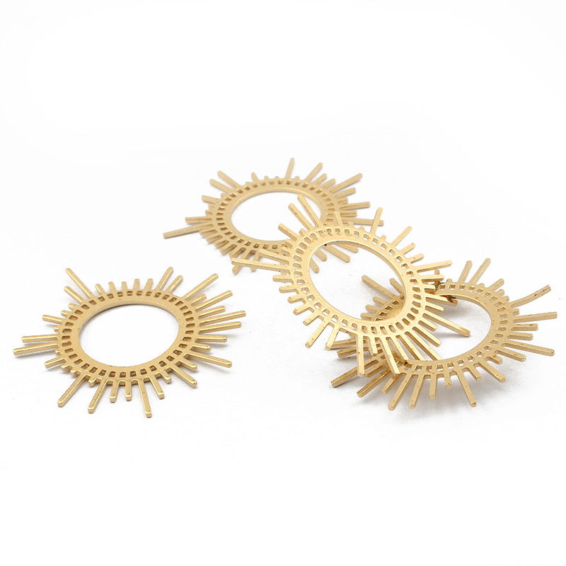 5 stks/partij Ruwe Messing Zon - Tassel Earrings Boho recensie en prijs