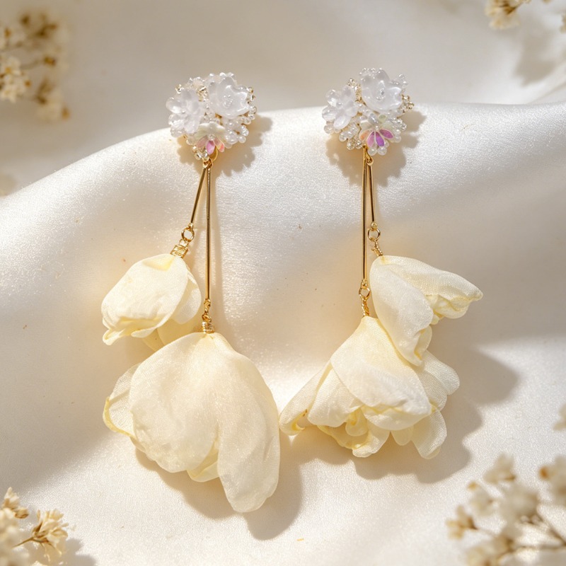 Nieuwe mode bloem kwast clip-o - Tassel Earrings Boho recensie en prijs