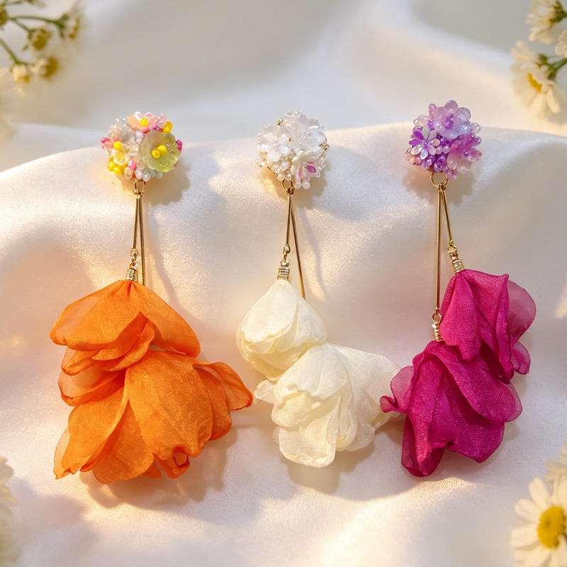 Nieuwe mode bloem kwast clip-o - Tassel Earrings Boho recensie en prijs